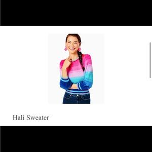 Lilly Pulitzer sweater with shimmer stitching on the neckline -size small